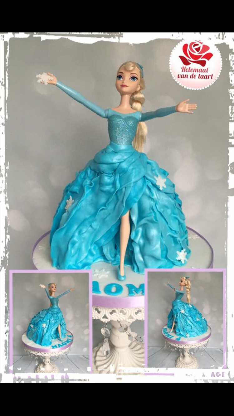 viel Achternaam Ontwijken 3D Elsa Frozen taart